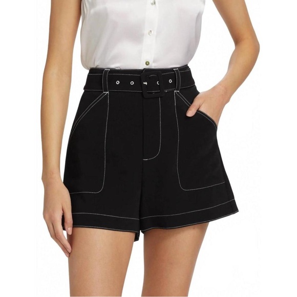 NEW CINQ A SEPT alena short in black ivory